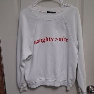 Wildfox White Sweatshirt with Red Print